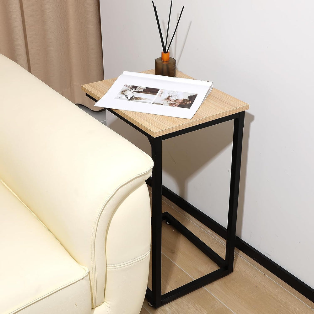 Cabilock C Shaped End Table, Side Table for Couch with Storage, Space-Saving ...