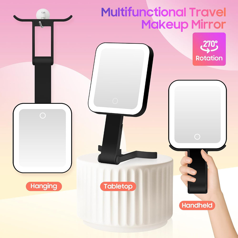 GOMIPURU Magnifying Travel Mirror with Light, 30X/1X Double-Sided Magnifying ...