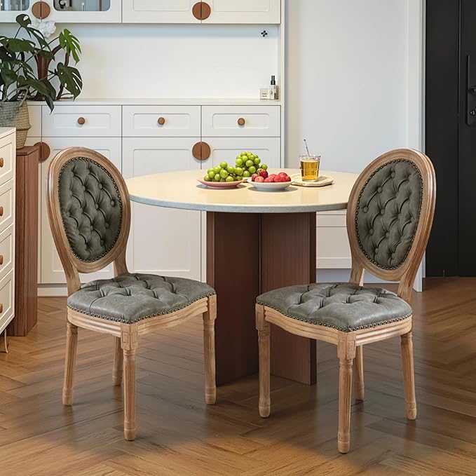 French Country Dining Chairs Set of 6,Farmhouse Upholstered Dining Room Chair...