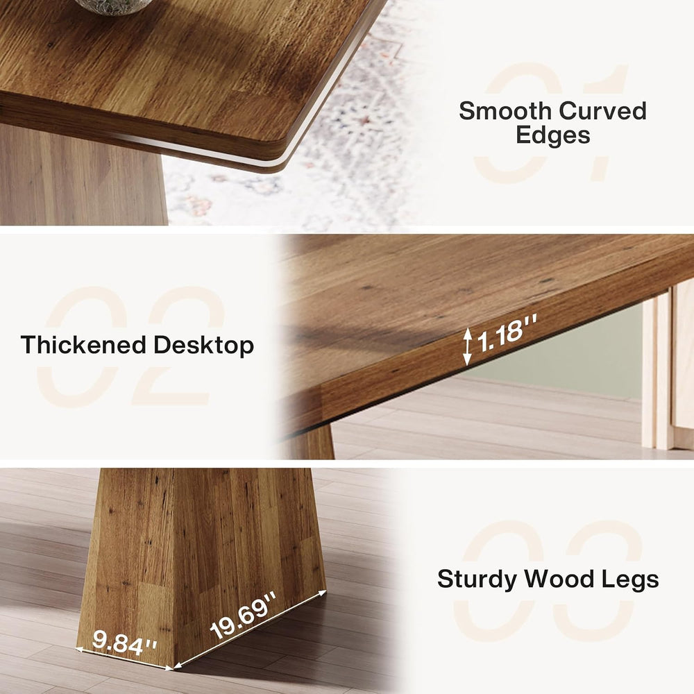 Tribesigns 63-Inch Executive Desk, Large Office Computer Desk with Double Ped...