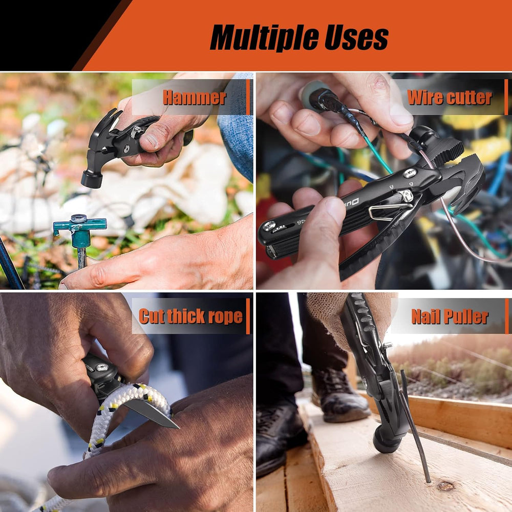Gifts for Men 12 in 1 Hammer Multitool, Cool Gadgets for Husband