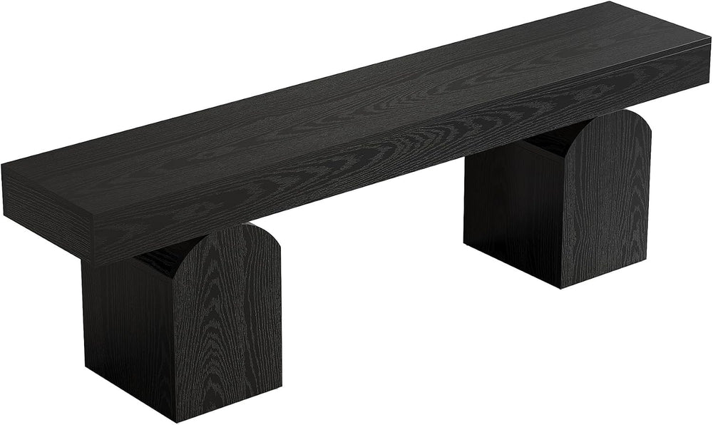 Tribesigns 59" Black Dining Bench for 2 to 3, Modern Dining Table Bench ...