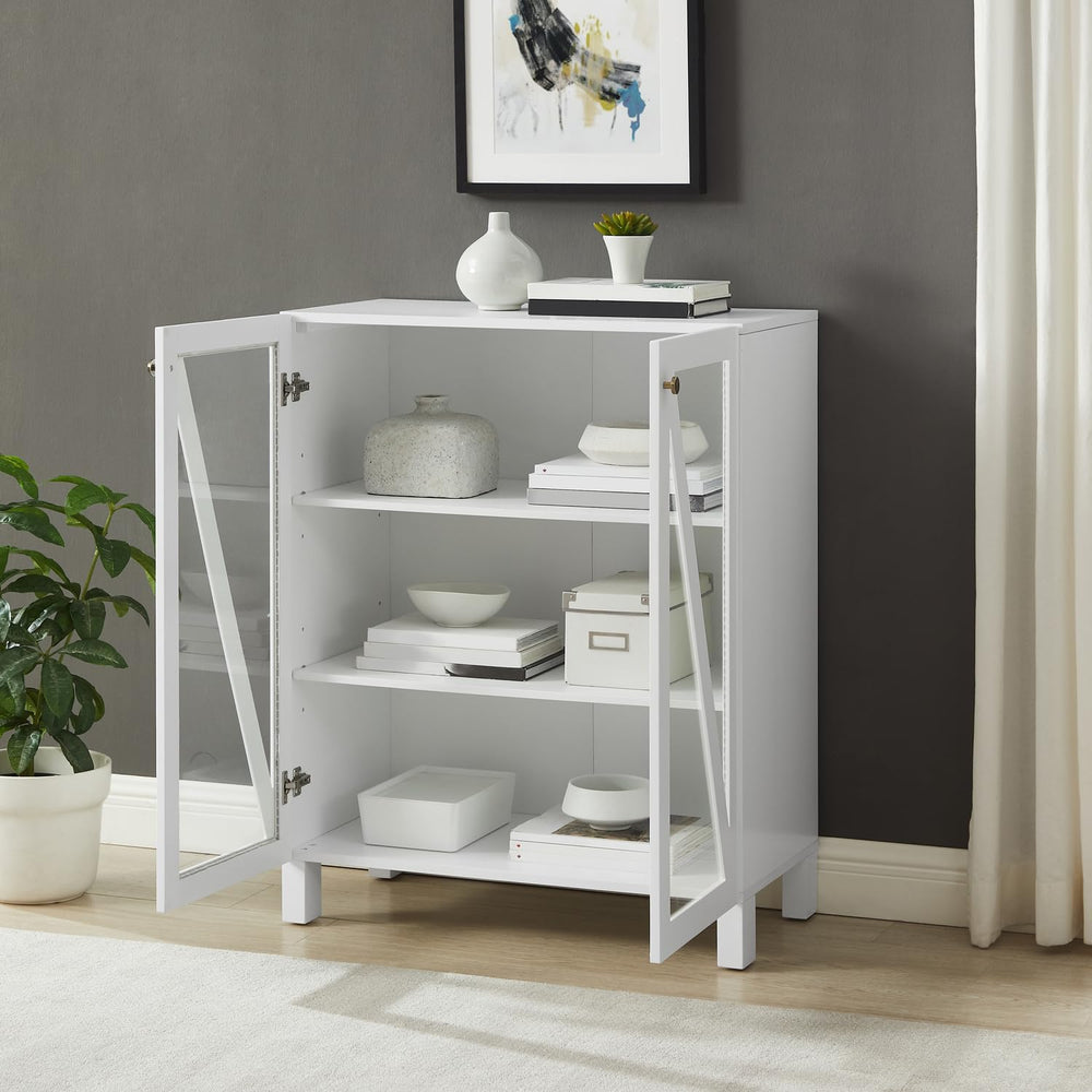 Maykoosh White Stackable Pantry Cabinet - Modern Kitchen Storage Organizer 60...