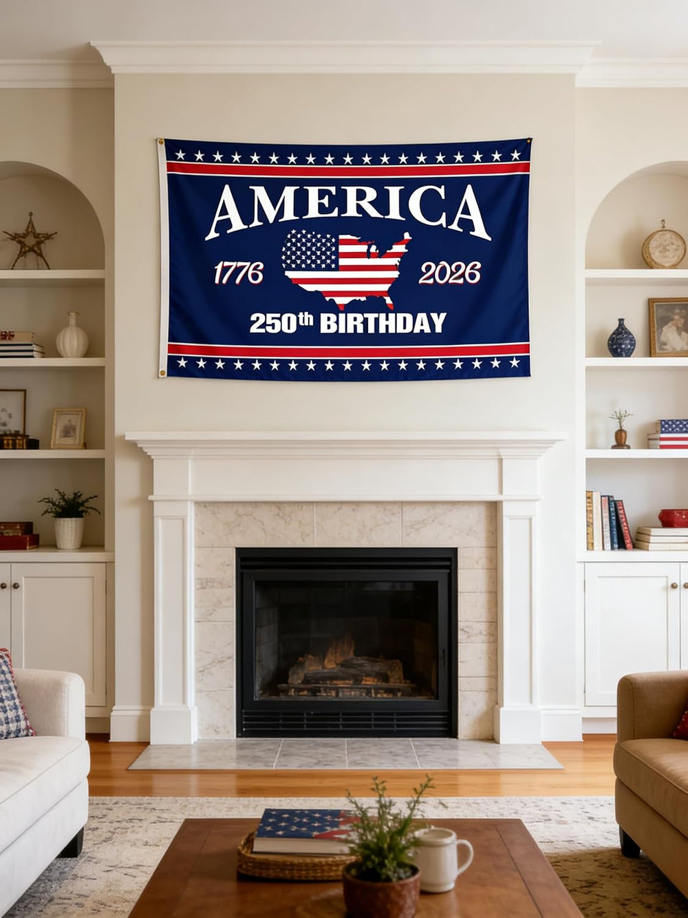 250 Anniversary USA Flag - 3x5 Ft Double Sided 3 Layers Patriotic Flags - 4th...