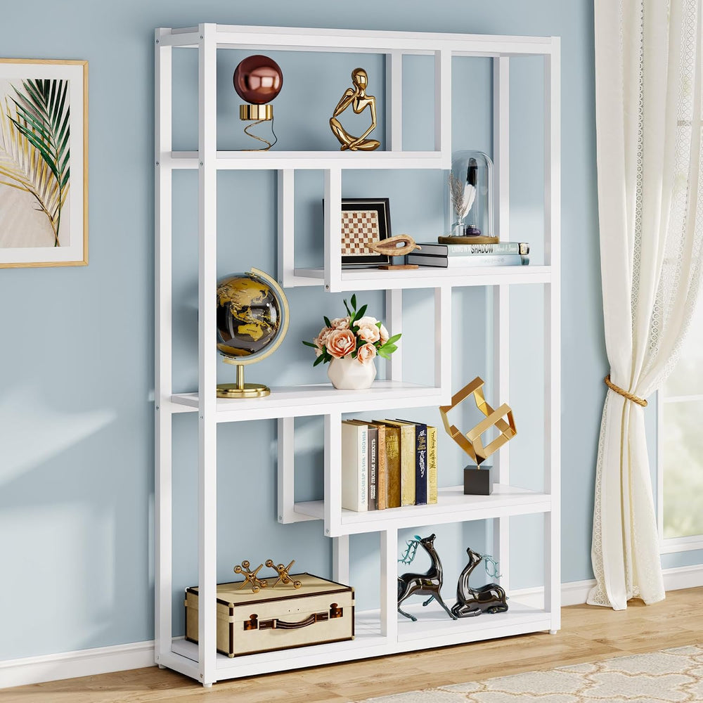 Tribesigns Way to Origin 6-Shelf Industrial Bookshelf, Modern Etagere Bookcas...