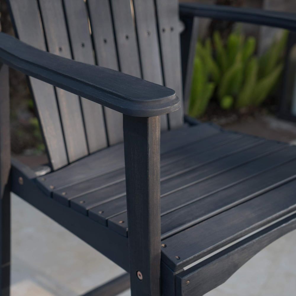 Christopher Knight Home Malibu Outdoor Acacia Wood Adirondack Barstools, 2-Pc...