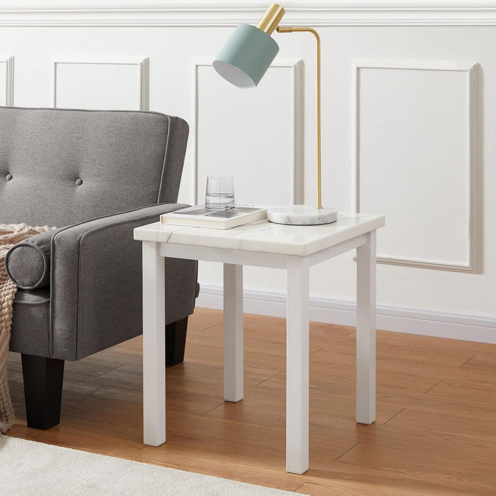 Recaceik Coffee Table Set of 3, Modern Living Room Table Set, Faux Marble Cof...