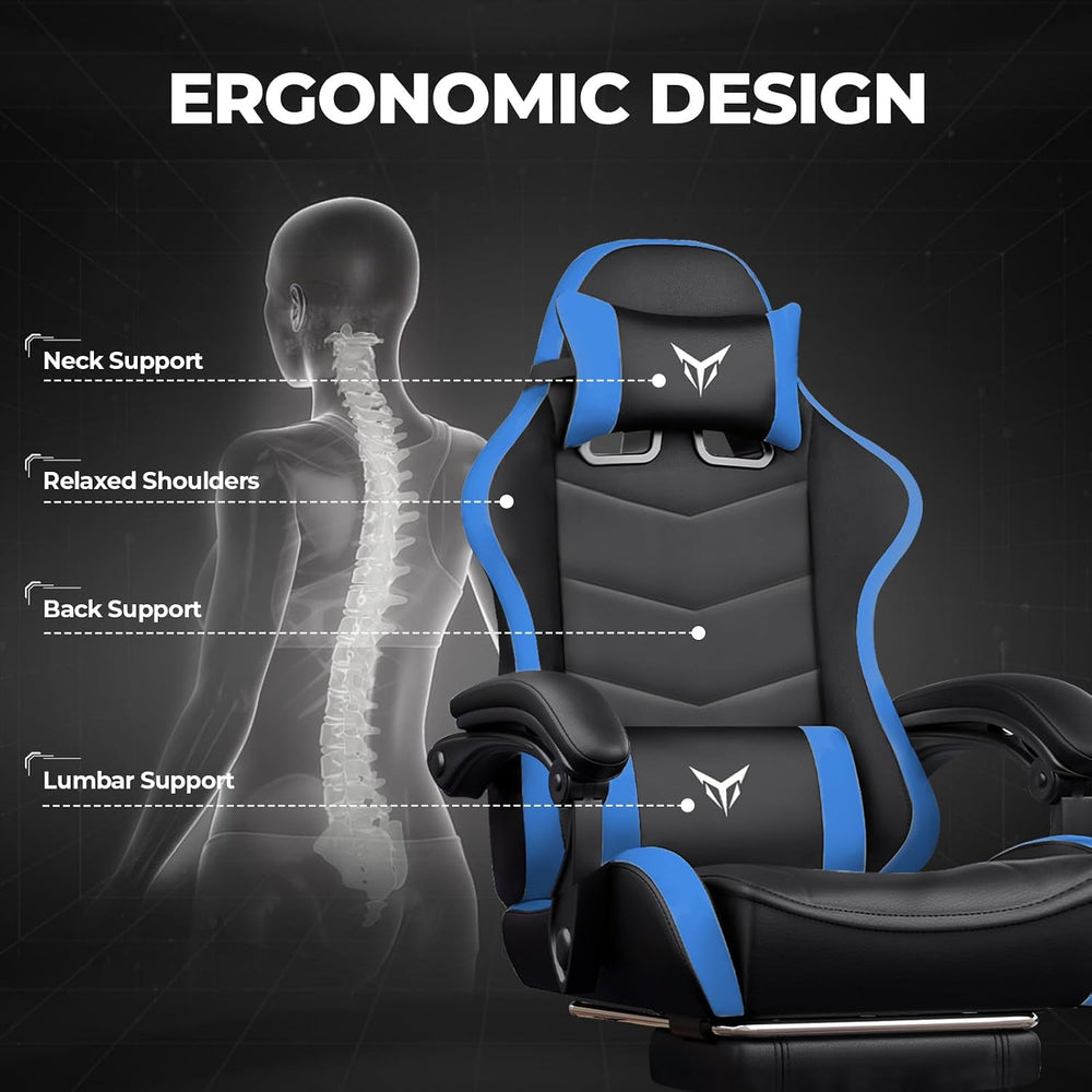 GTPLAYER Gaming Chair for Adults, Big and Tall 300LBS Heavy Duty Office Chair...