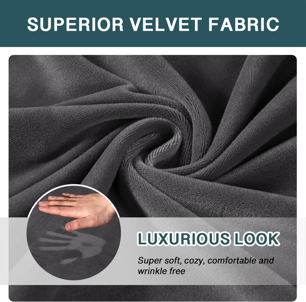 FantasDecor Velvet Chaise Lounge Cover Stretch Double Arm Chair Slipcover for...