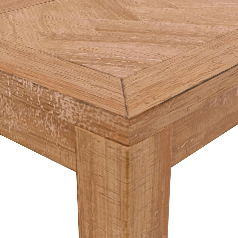 Aiden Solid Pine and Plywood Dining Bench, Weathered Natural