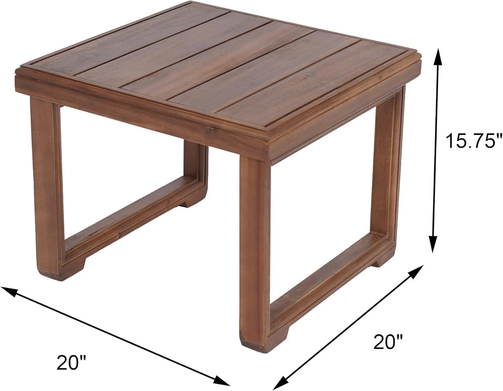 Christopher Knight Home Nicholas Outdoor Small Coffee Table, Slat Panel Squar...