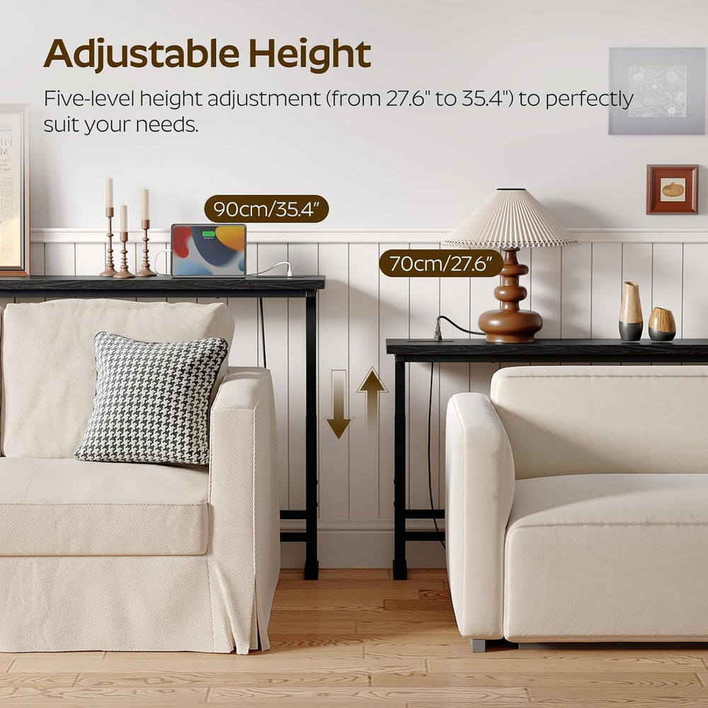 YATINEY 78.7" Console Table with Adjustable Height (27.6"-35.4"...