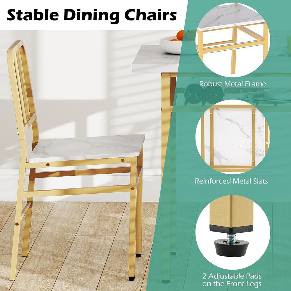 GIANTEX 3-Piece Dining Table Set, Rectangular Kitchen Table with Storage Rack...