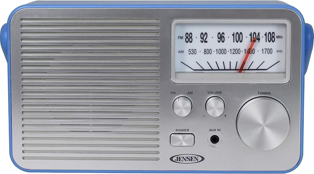 JENSEN MR-750-BL MR-750 Portable AM/FM Radio (Blue)