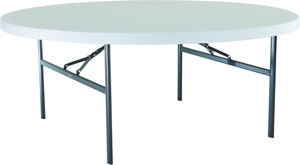 LIFETIME Round Folding Tables 42673 White 72-inch Plastic Top 4 Pack