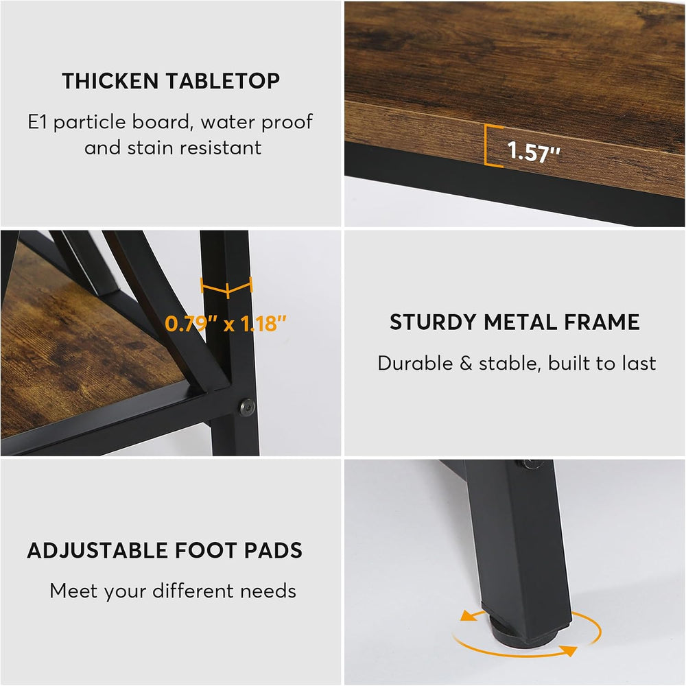 Tribesigns 70.9 inch Extra Long Console Table, Industrial Sofa Table Behind C...
