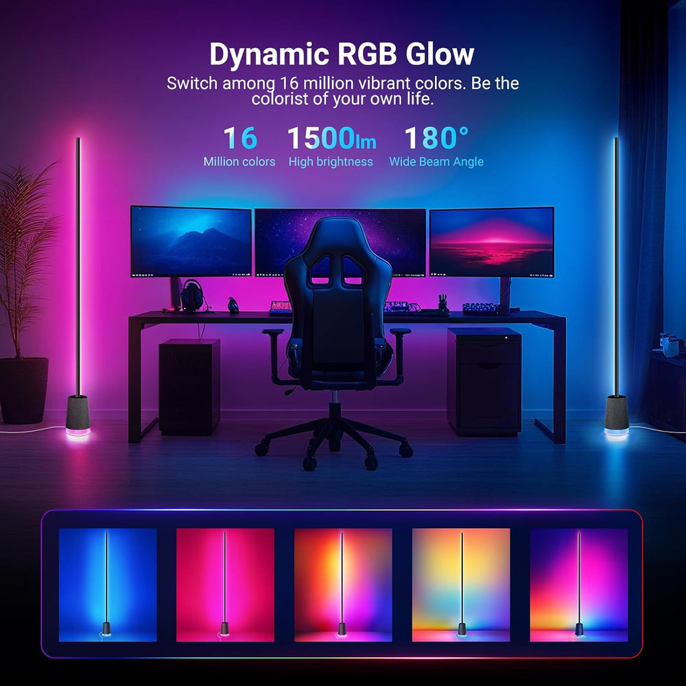 NEEWER NF06 RGB IC CW Smart Floor Lamp, 1500lm LED Standing Corner Light, APP...