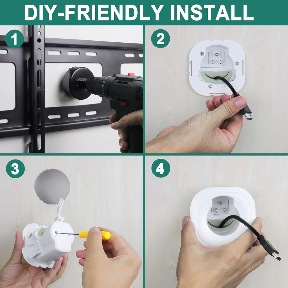 in-Wall Cable Management kit, Cord Hiding for Wall, Hide TV Wires When Mounti...