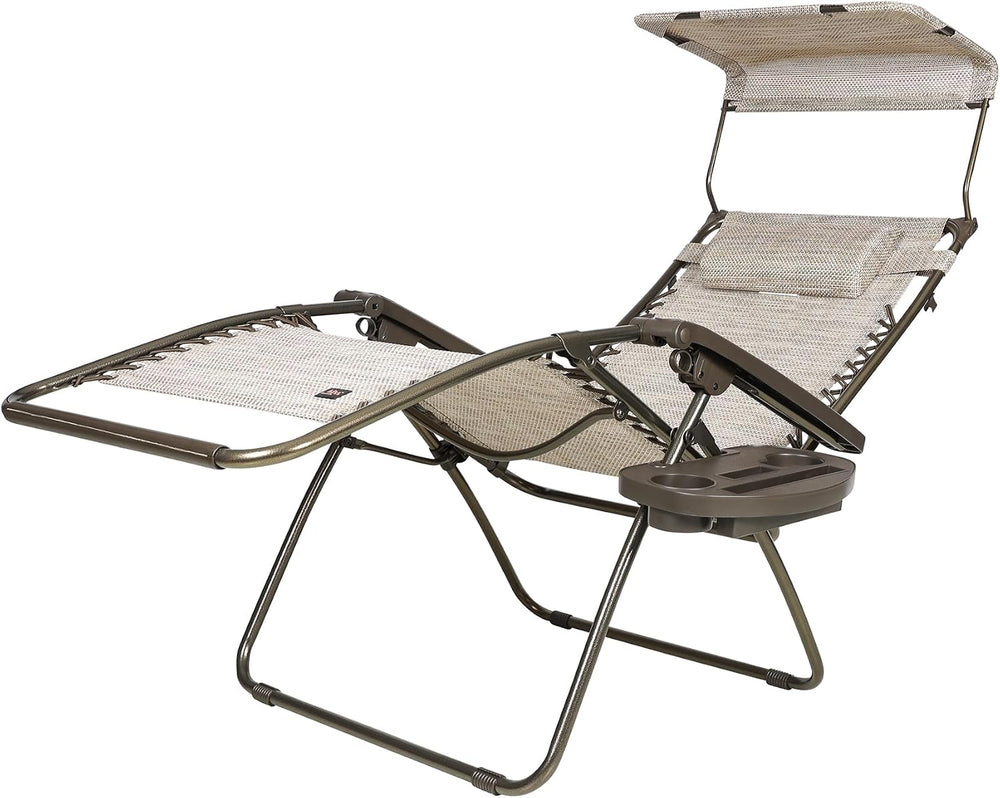 Bliss Hammocks 2 Pack 30" Wide XL Zero Gravity Outdoor Lounge Chair, Adj...