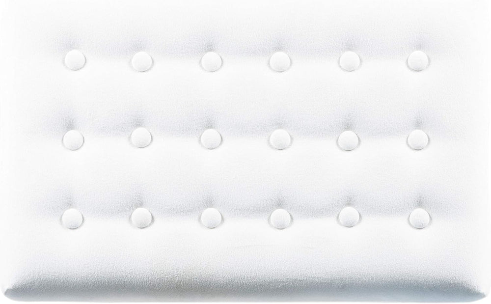 HomePop 24" Tufted Velvet Ottoman Bench - White