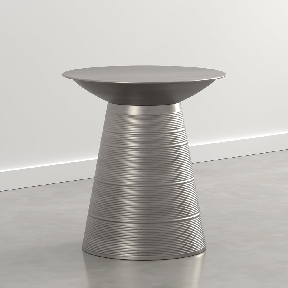 SIMPLIHOME Sheridan Metal Table - 18 inch Wide Solid Metal Round Side Table i...