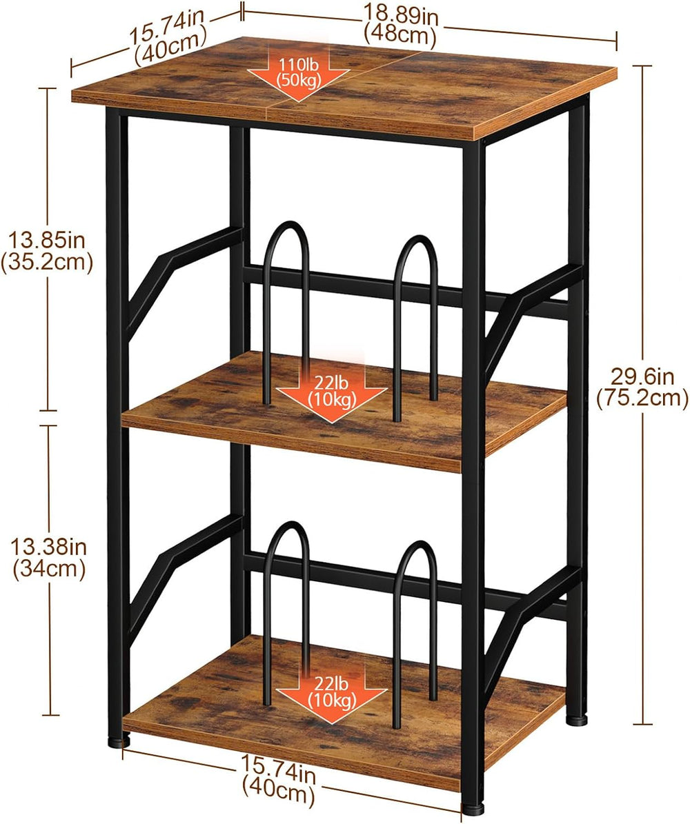 LOAKEKEL Record Player Stand, Large Vinyl Record Storage Up to 200 Albums, 3 ...