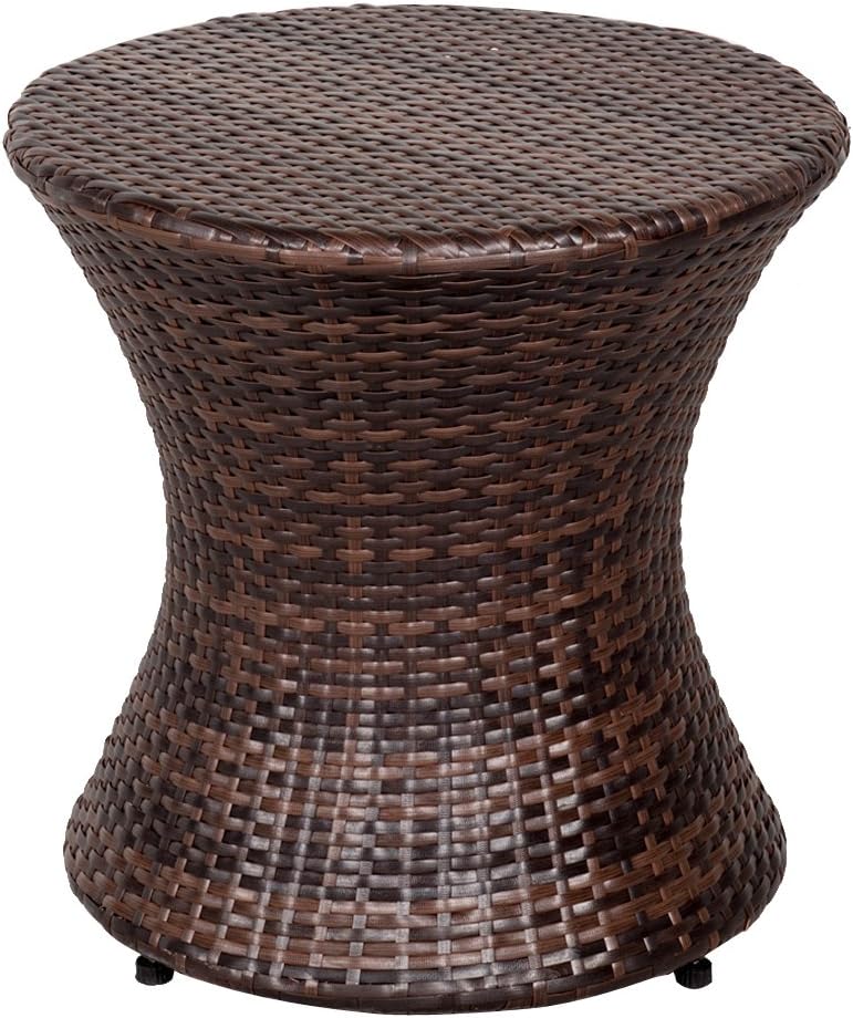 Sundale Outdoor Wicker Small Side Table Patio Rattan End Table
