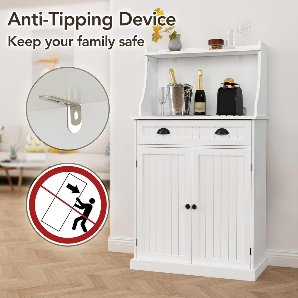 HOLTICO 54" Freestanding Kitchen Pantry Storage Cabinet with Doors and A...
