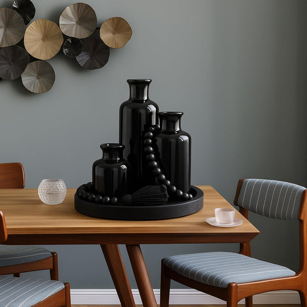 5 Pcs Coffee Table Decor Set, Black
