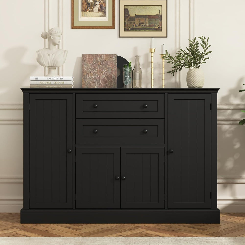 Farmhouse 47" Buffet Cabinet with Storage,Large Sideboard Buffet with Dr...