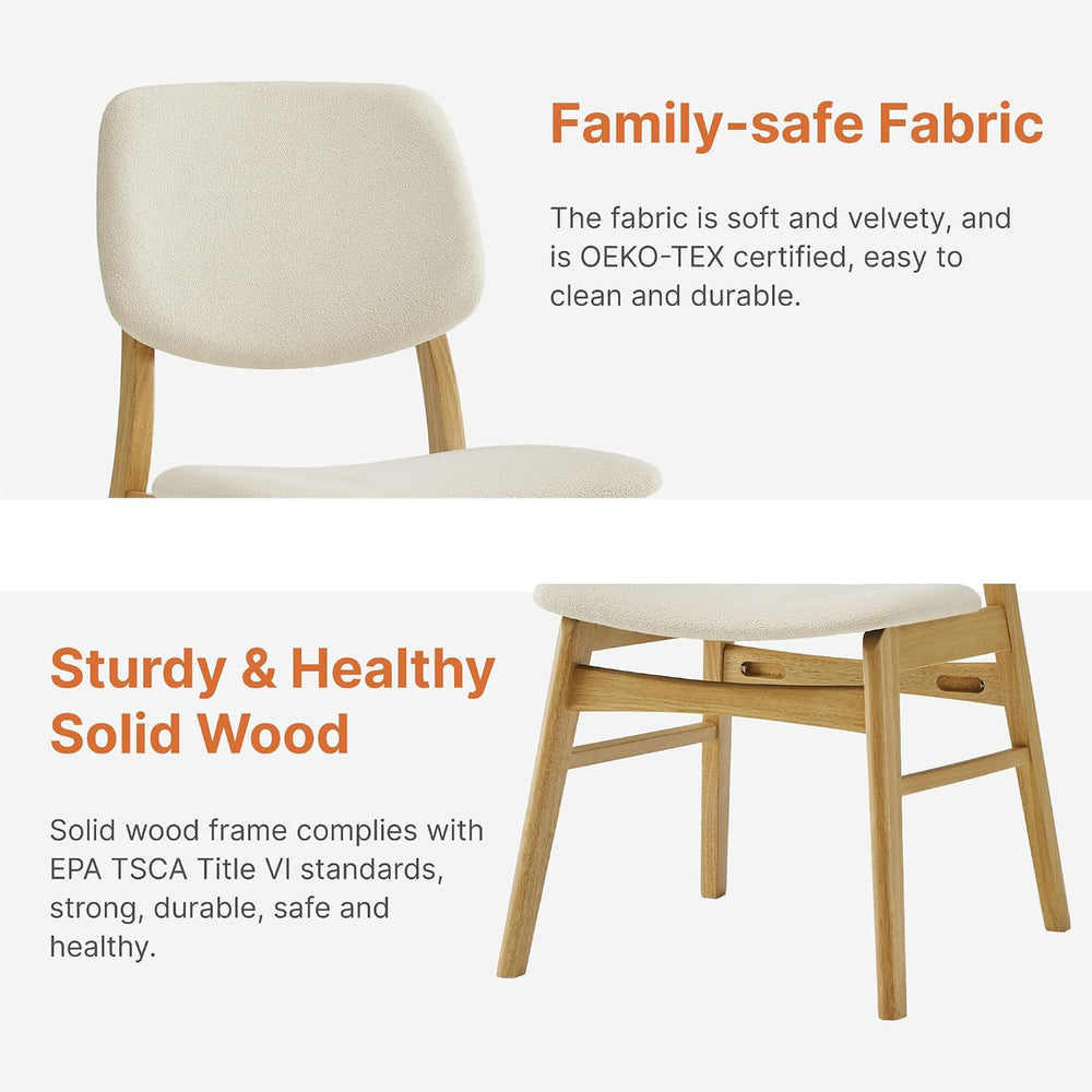KISLOT Wooden Dining Chairs Set of 4, Upholstered Kitchen Chairs, Original | ...