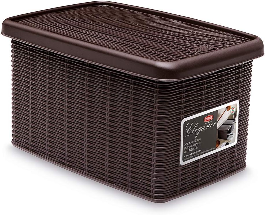 Stefanplast "Elegance Storage Box, Mocha, 19 x 29 x 16 cm