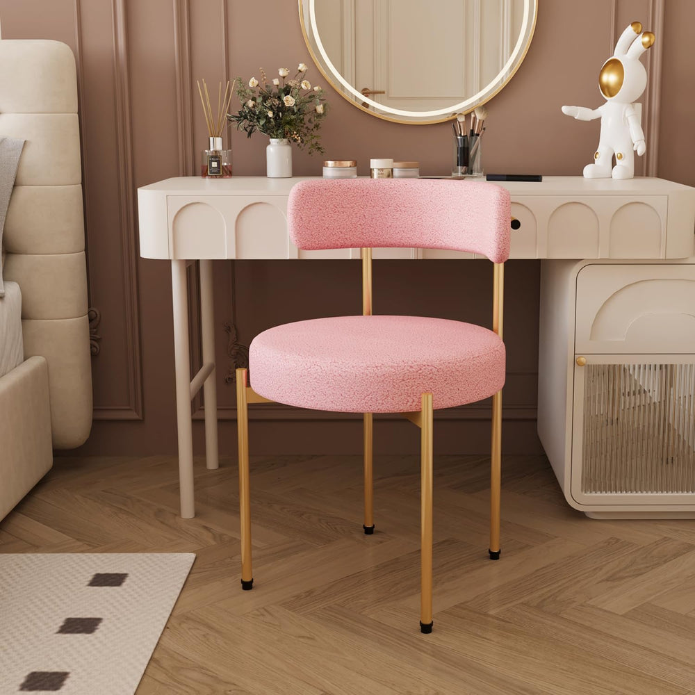 Desk Chair No Wheels Vanity Chair Comfy Accent Chairs for Living Dining Room ...