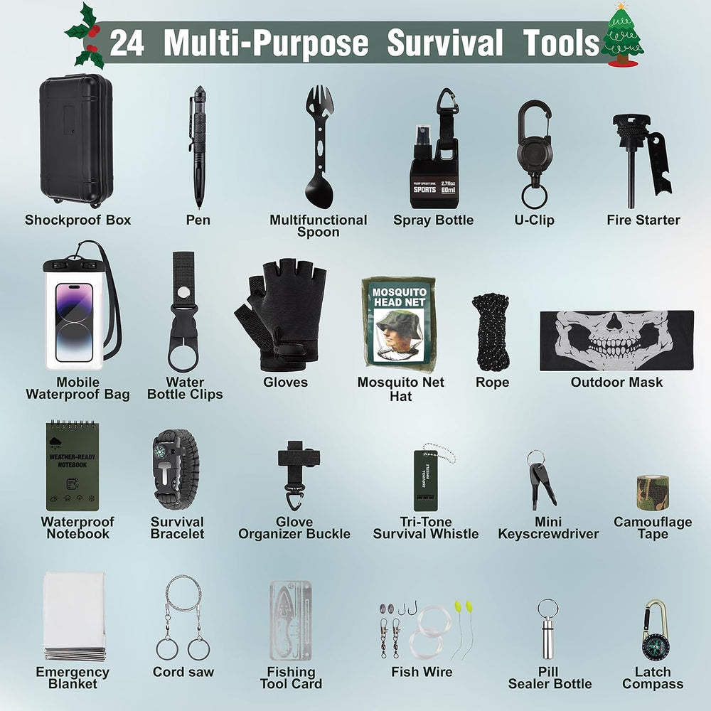 24-in-1 Professional Survival Kit Advent Calendar 2026 for Men