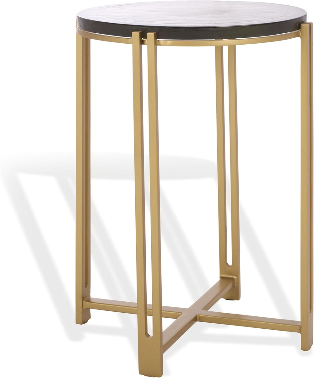 SAFAVIEH Couture Collection - Levitt Cast Glass Top Accent Table, Sculptural ...