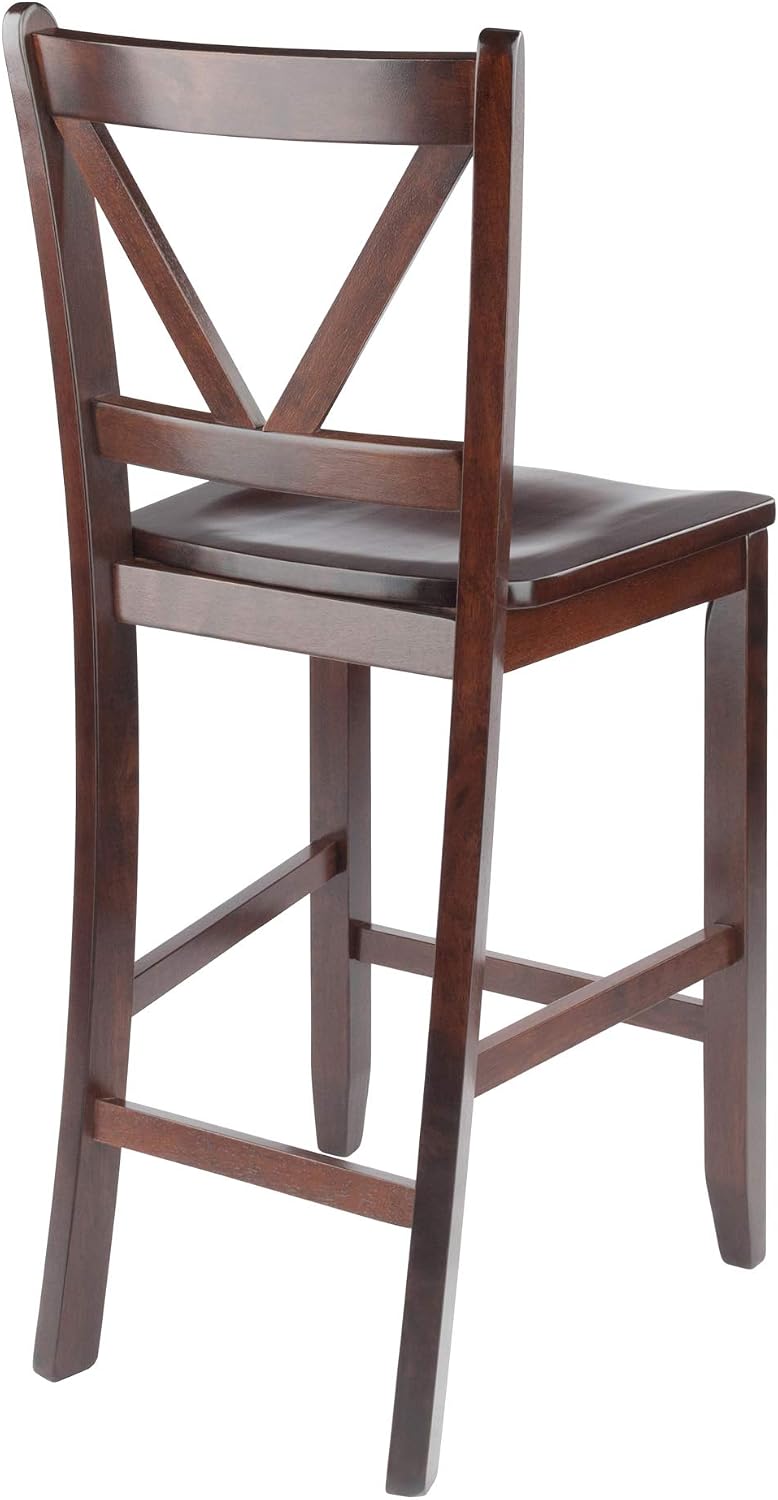 Winsome Lynnwood Collection 3 Piece Drop Leaf Table with 2 Counter V-Back Sto...