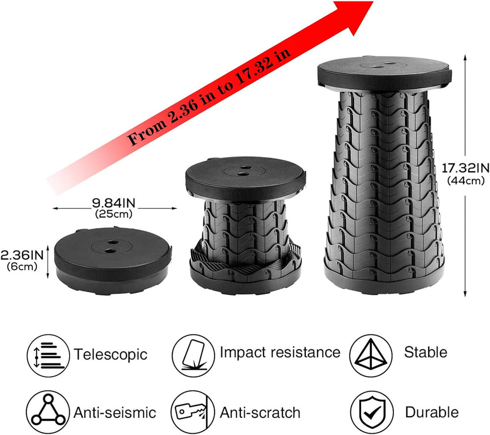 Upgraded Collapsible Stool, Portable Foldable Seats