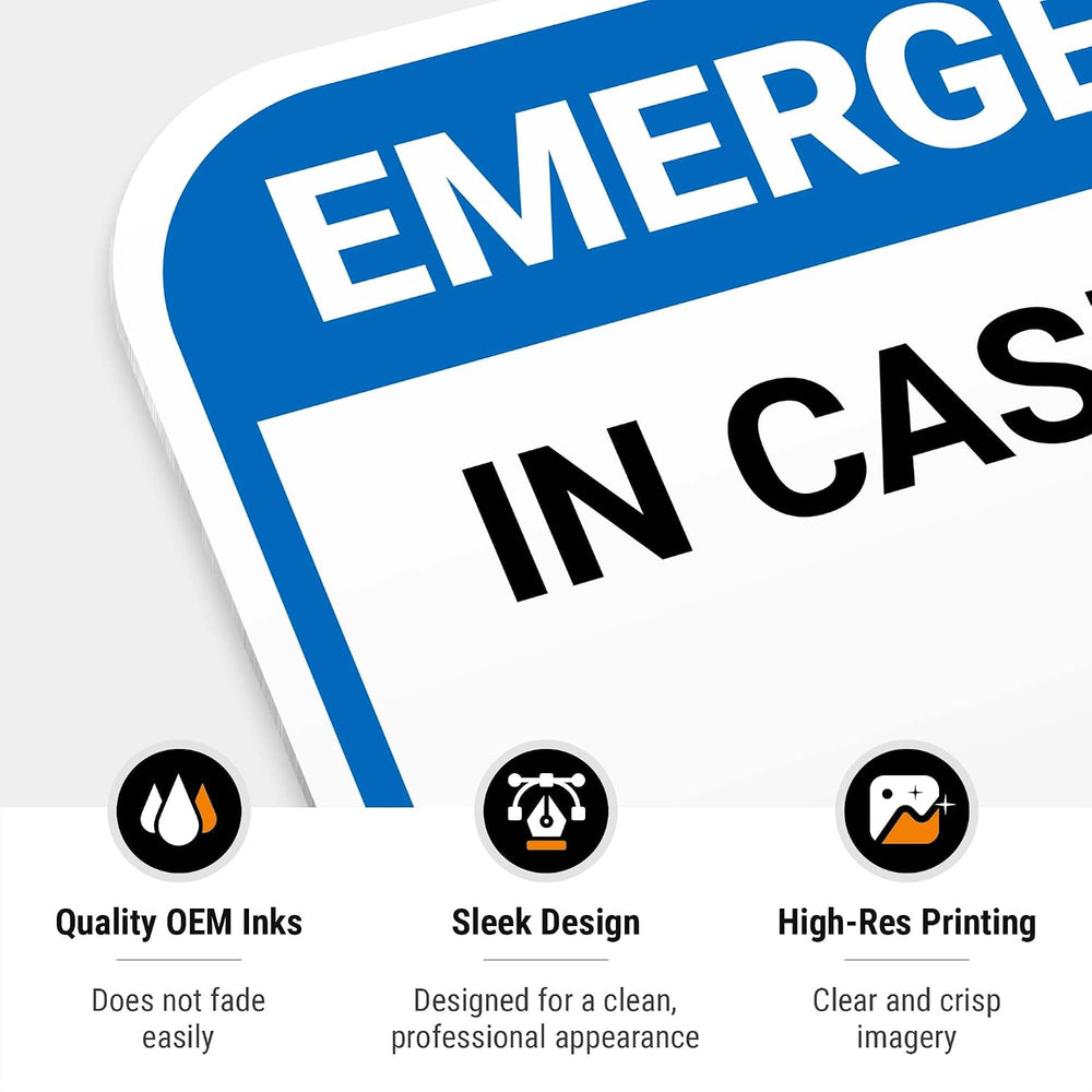 Custom Pool Emergency Telephone in Case of Emergencies Sign, 12x18 Inches, Ru...