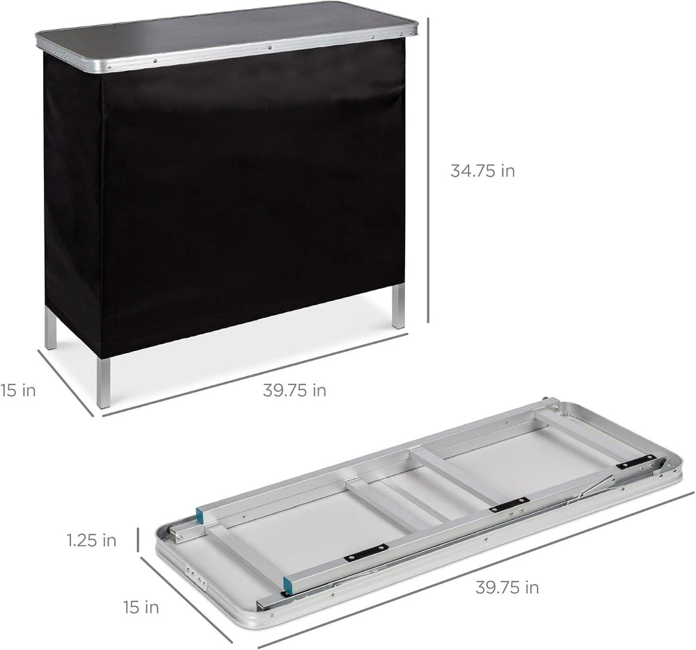 Best Choice Products Portable Pop-Up Bar Table for Indoor, Outdoor, Party, Pi...