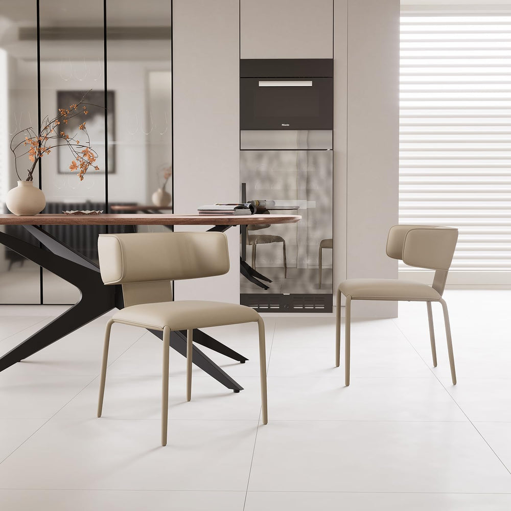 YOUNIKE Upholstered Dining Chair Single Premium Faux Leather Kitchen Dining R...