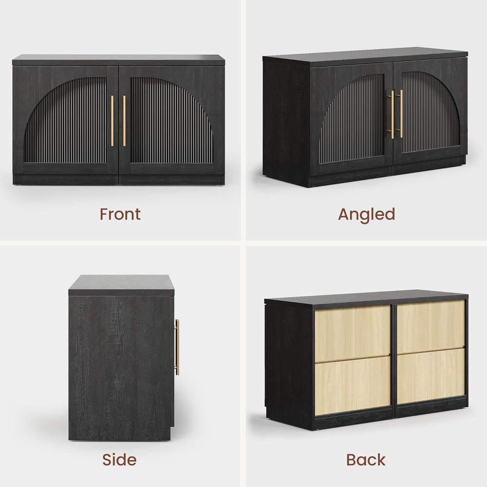 ModernMate Set of 2 Nightstands, 37" Modular Accent End Tables with Arch...