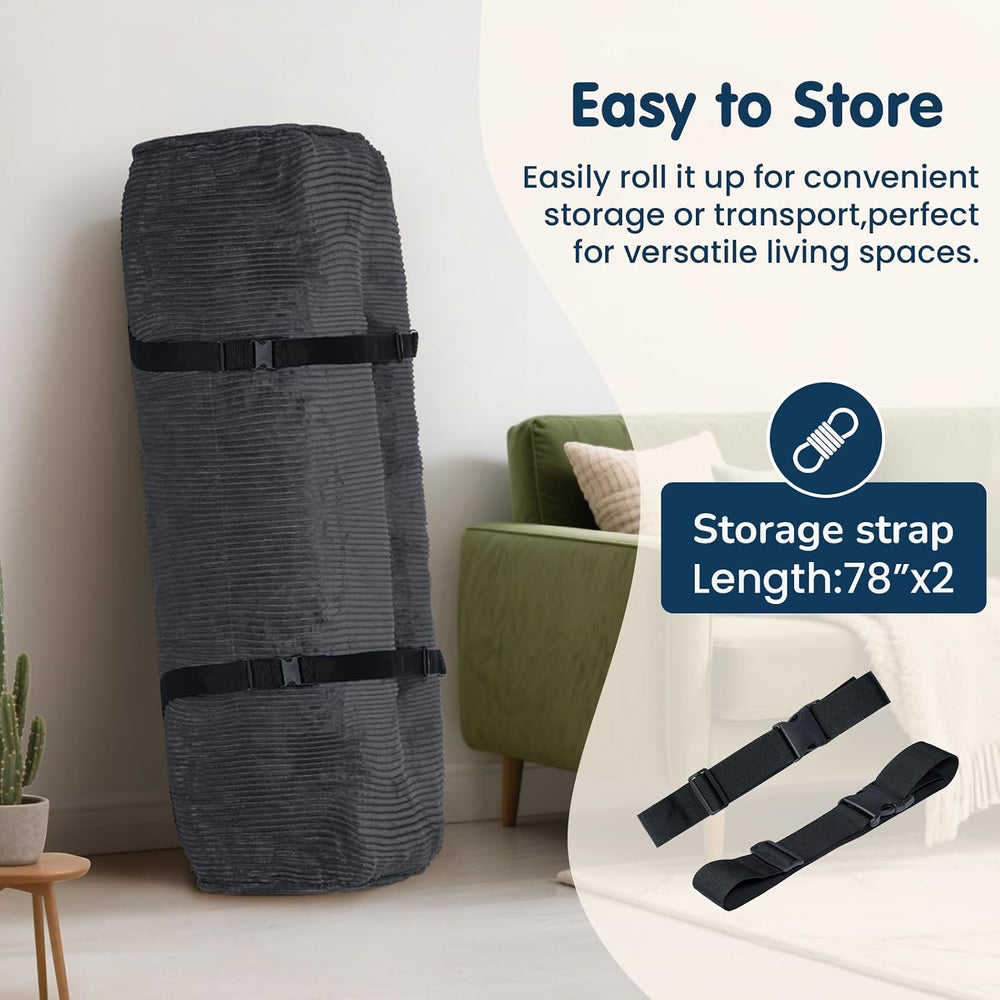 8 Inch Futon Mattress Full Size, Futon Floor Sofa Bed Foldable with Soft Cord...