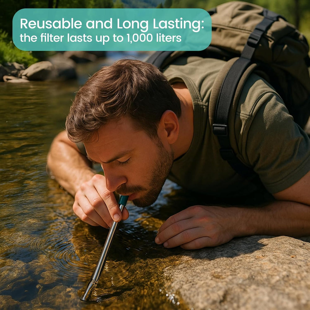 Sursip Stainless Steel Water Filter Straws