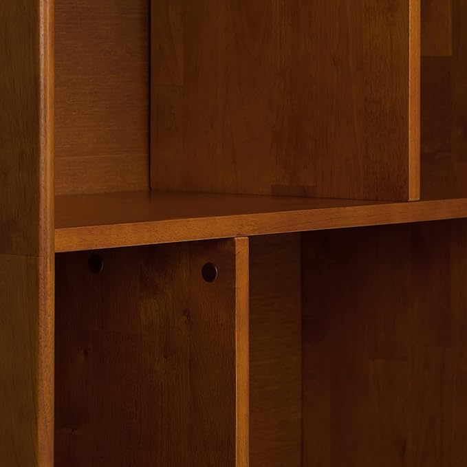 SIMPLIHOME Draper 35 inch Mid-Century Modern 6 Cubbie Bookcase with Drawer (S...