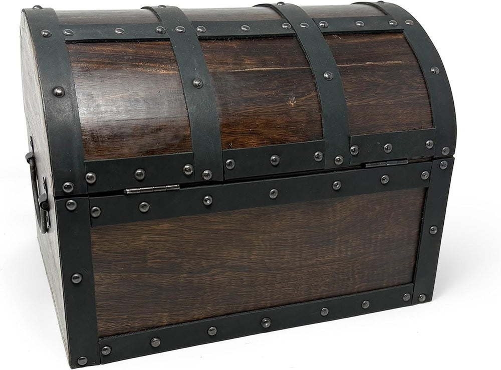Nautical Cove Handmade Wooden Treasure Chest Storage Box – Deluxe Design with...
