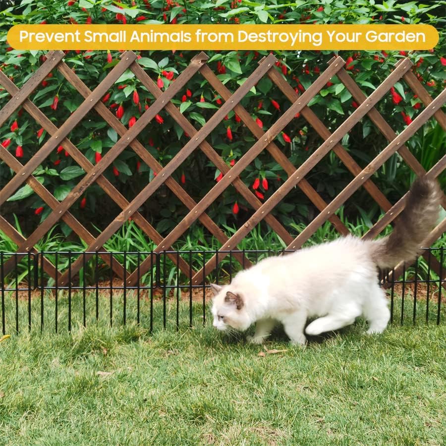 Animal Barrier Fence, 19 Pcs 12In(H) x 20.5Ft(L) Upgrade 1.26 in Gap Decorati...