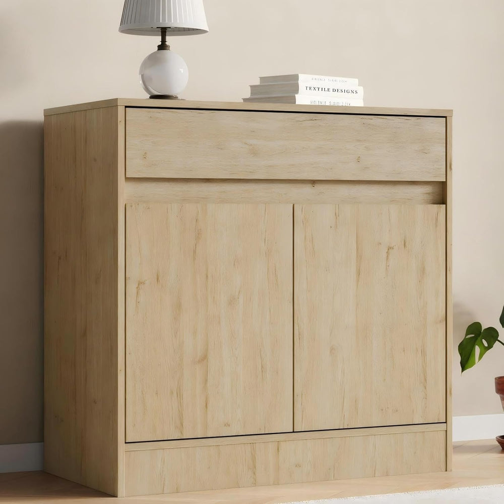Housoul Buffet Cabinet with 2 Doors and Drawer, Coffee Bar Cabinet with Adjus...