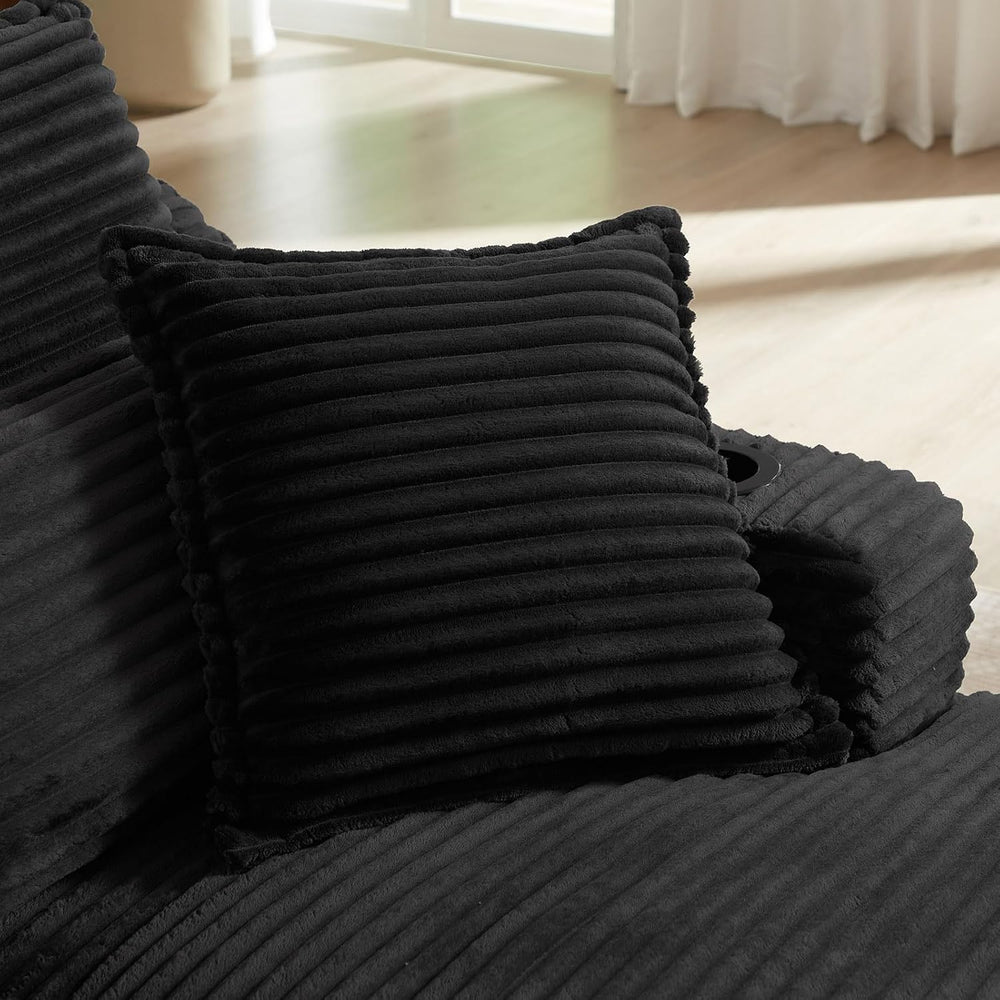 47.2"Oversized Chaise Lounge Chair Indoor,Corduroy Reading Chair with Cu...