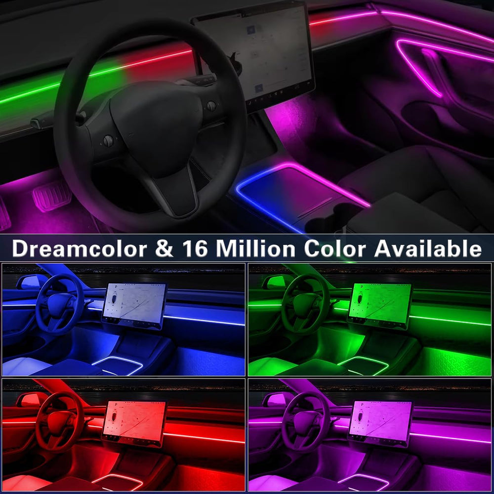 Dreamcolor Ambient Lighting Kit, 6 in 1 Interior Car Lights, APP Control