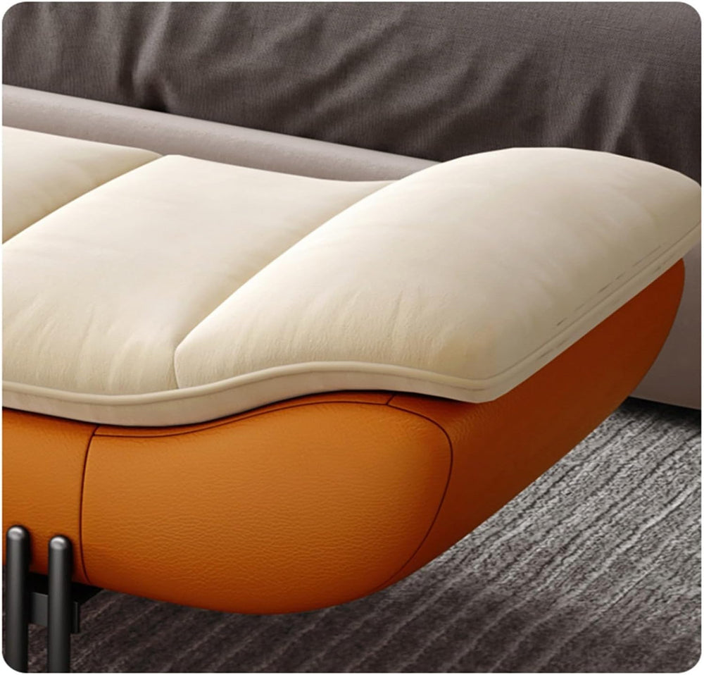 Modern Leathers End of Bed Bench for Bedroom,Upholstered Storage Ottoman Entr...